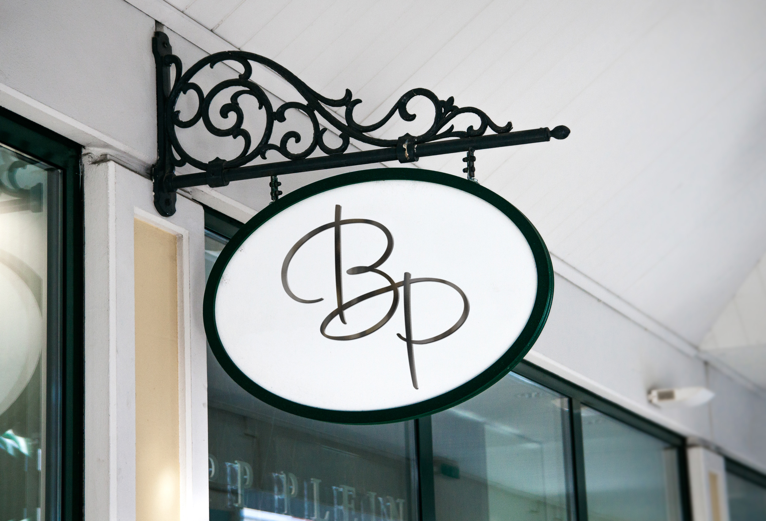 Hanging Wall Sign MockUp 2